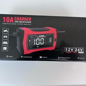 Battery Charger 10-Amp 12V 24V Fully-Automatic Smart Car Battery Charger Repair